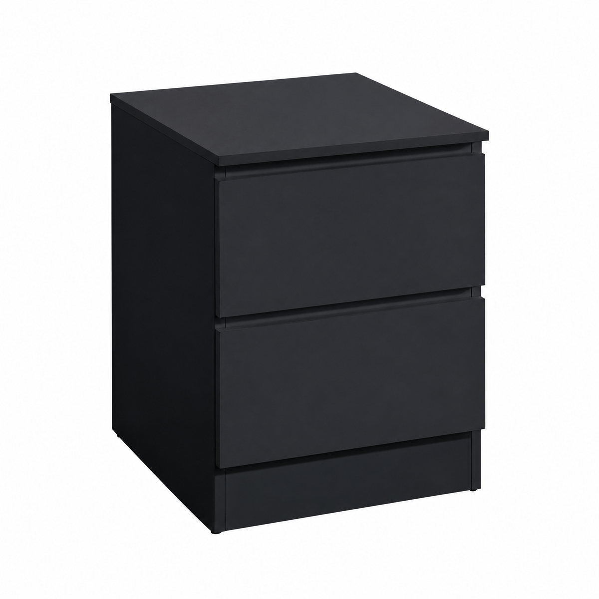 Modern 2-Drawer Nightstand – Black or White