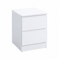 Modern 2-Drawer Nightstand – Black or White