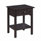Starter 1-Drawer Nightstand with Bottom Shelf – Black or Brown
