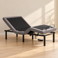 Deluxe electric adjustable bed base — raised head and foot lifestyle view, base only