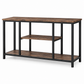 Modern Distressed Wood & Black Metal 48-Inch TV Stand