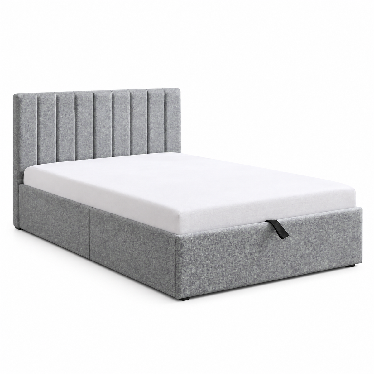 Grey Fabric Hydraulic Storage Bed Frame — clean product view
