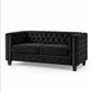Black Tufted Velvet Loveseat — loveseat clean product
