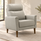 Modern Leather-Match Chair — Light Grey, single chair lifestyle image