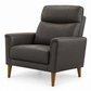 Modern Leather-Match Chair — Dark Chocolate Brown, clean white background product image