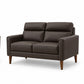 Modern Leather-Match Loveseat — loveseat clean product