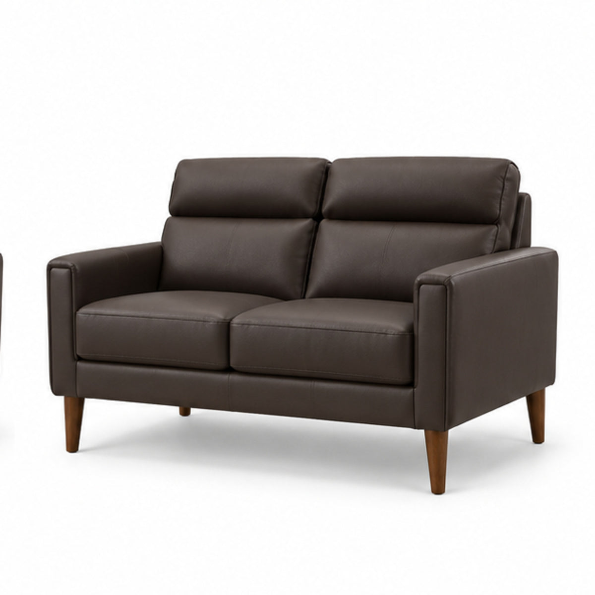 Modern Leather-Match Loveseat — loveseat clean product