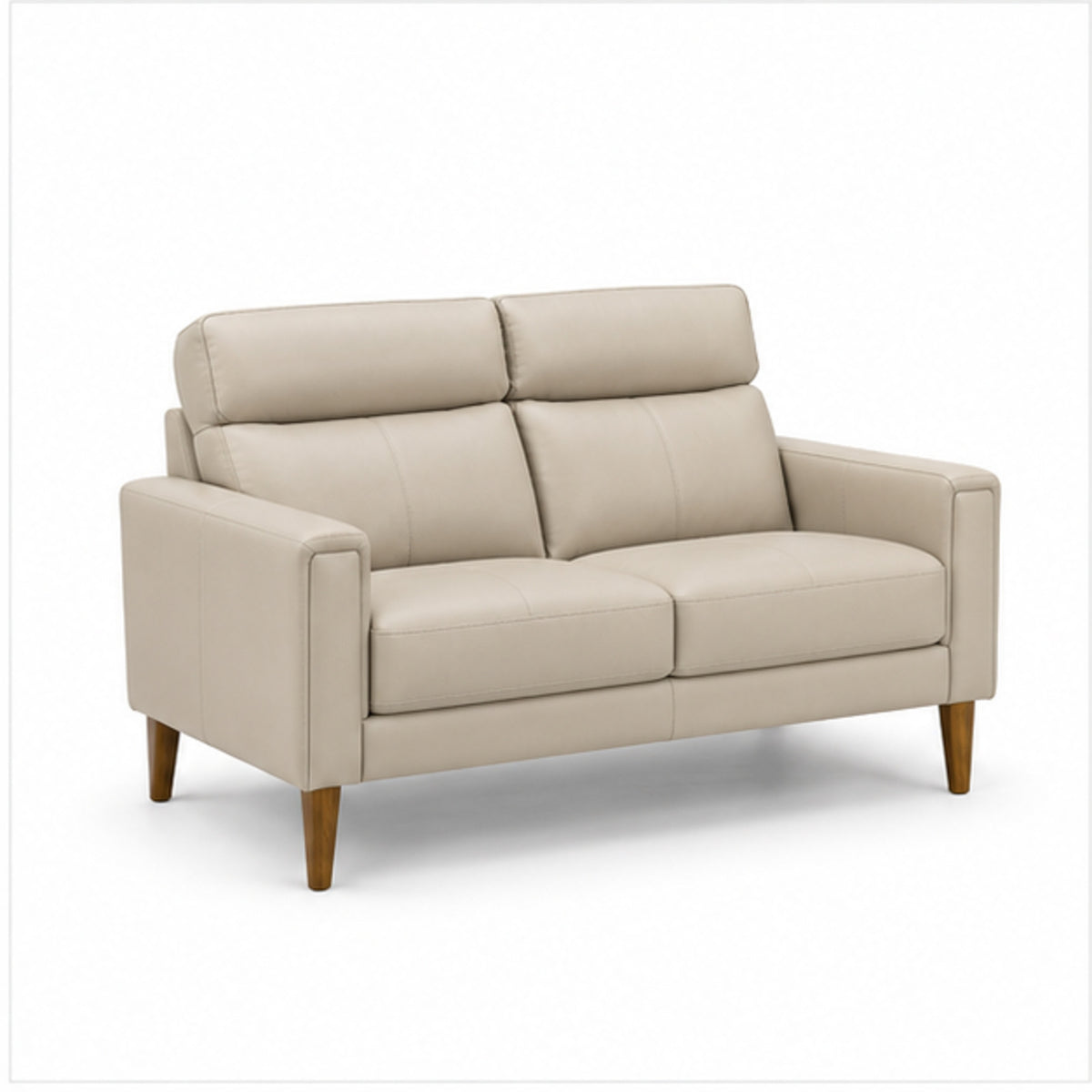 Modern Leather-Match Loveseat — loveseat clean product