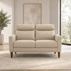 Modern Leather-Match Loveseat — loveseat lifestyle