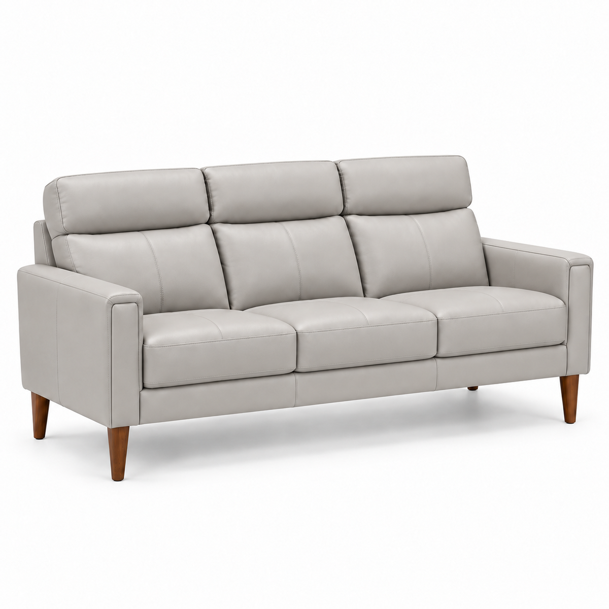 Modern Leather-Match 3-Seater Sofa – IF-8010-S clean sofa on white background