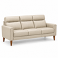 Modern Dark Chocolate Brown or Cream Leather-Match 3-Seater Sofa – IF-8012-S clean sofa on white background