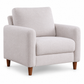 Light Beige Linen-Look Performance Fabric Chair — Light Beige, clean white background product image