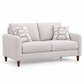 Light Beige Linen-Look Performance Fabric 3-Seater Sofa – IF-8020-S clean sofa on white background