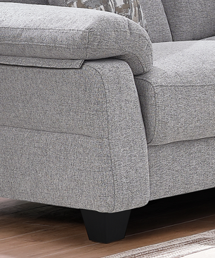 Modern Light Grey 3-Seater Sofa