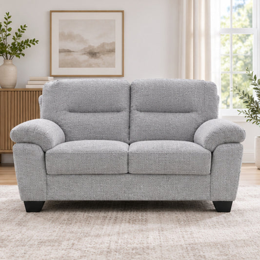 Modern Light Grey Loveseat — loveseat lifestyle