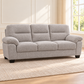 Plush Pillow-Arm Performance Fabric 3-Seater Sofa – Warm Grey, sofa only in a warm living room