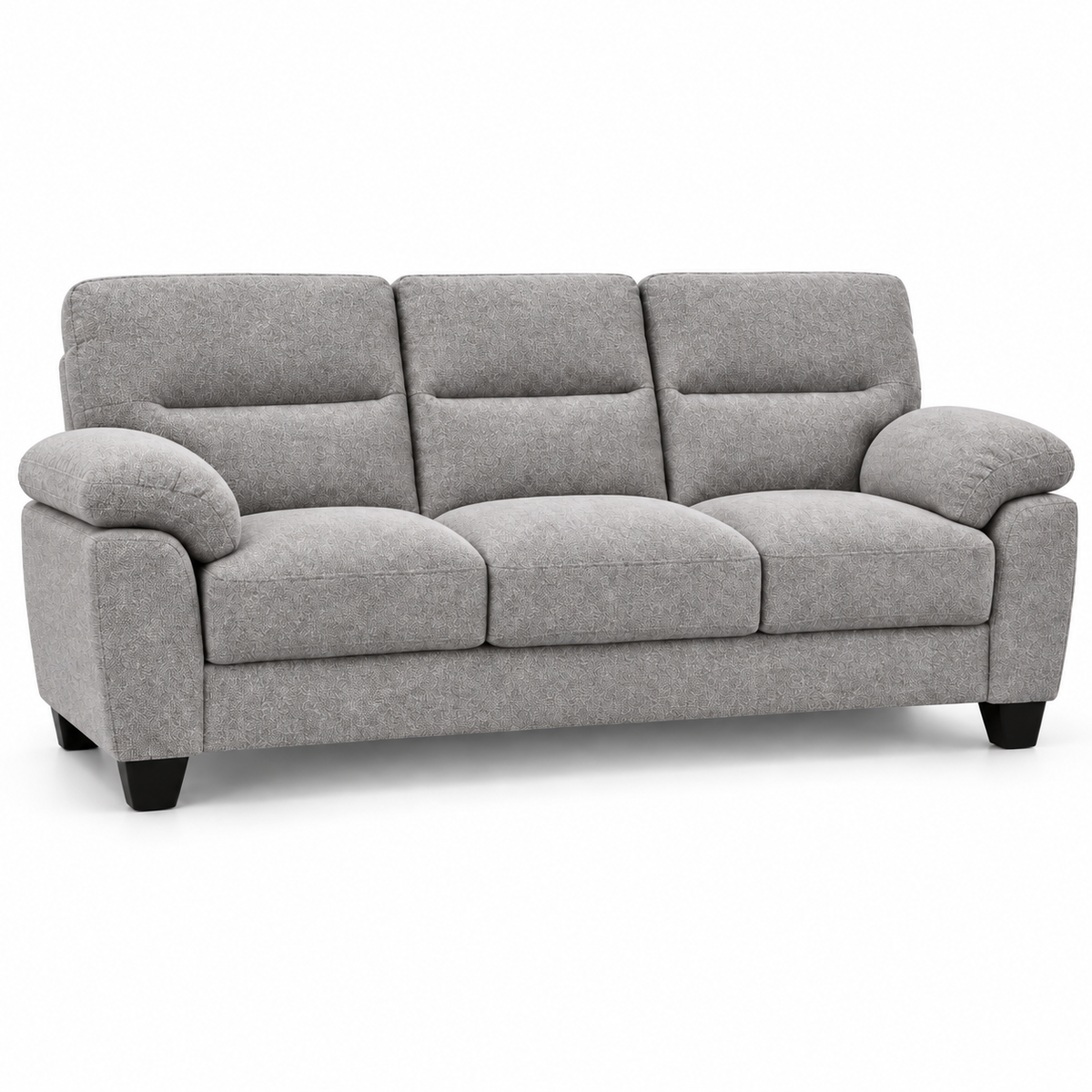 Plush Pillow-Arm Performance Fabric 3-Seater Sofa – IF-8026-S clean sofa on white background