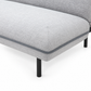Light Grey Memory-Foam Sofa Bed with Dark Grey Piping — IF-8035 IFDC feature or fabric detail