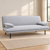 Light Grey Memory-Foam Sofa Bed with Dark Grey Piping — IF-8035 lifestyle sofa, Default Title