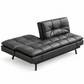 Black PU Memory-Foam Sofa Bed with Adjustable Armrests — IF-8050 IFDC feature or fabric detail