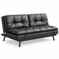 Black PU Memory-Foam Sofa Bed with Adjustable Armrests — IF-8050 clean white product image