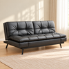 Black PU Memory-Foam Sofa Bed with Adjustable Armrests — IF-8050 lifestyle sofa, Default Title