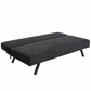 Black Ribbed Corduroy Split-Back Sofa Bed — IF-8065 IFDC feature or fabric detail