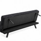 Black Ribbed Corduroy Split-Back Sofa Bed — IF-8065 IFDC feature or fabric detail