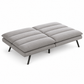 Grey Fabric Memory-Foam Sofa Bed with Steel Legs — IF-8070 IFDC feature or fabric detail