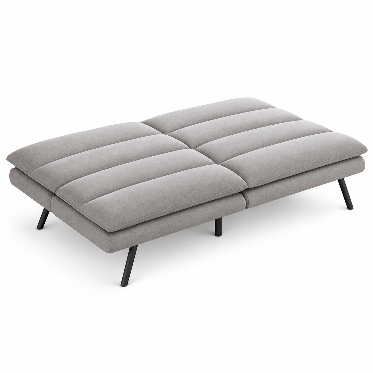 Grey Fabric Memory-Foam Sofa Bed with Steel Legs — IF-8070 IFDC feature or fabric detail