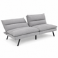 Grey Fabric Memory-Foam Sofa Bed with Steel Legs — IF-8070 IFDC feature or fabric detail