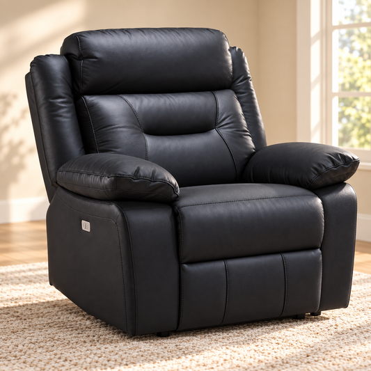 IF-8110 power recliner chair — upright closed position, single chair lifestyle image
