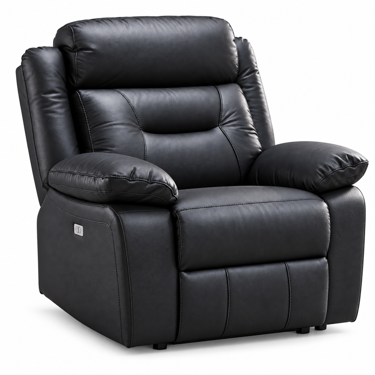 Segmented High-Back Leather-Match Power Recliner Chair with USB
