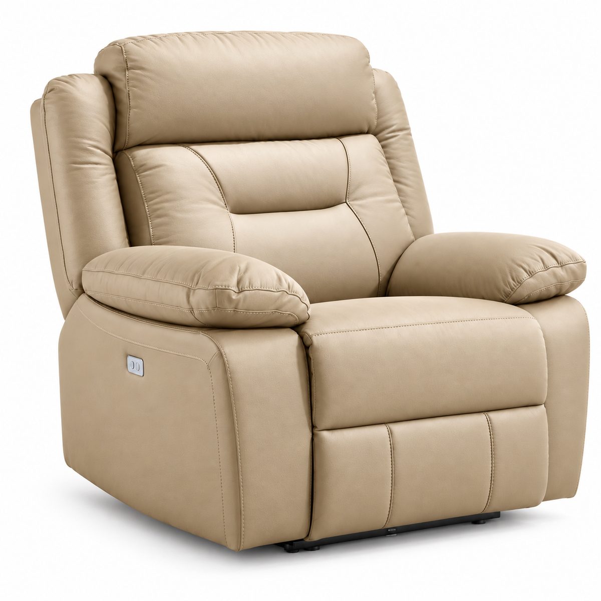 Segmented High-Back Leather-Match Power Recliner Chair with USB