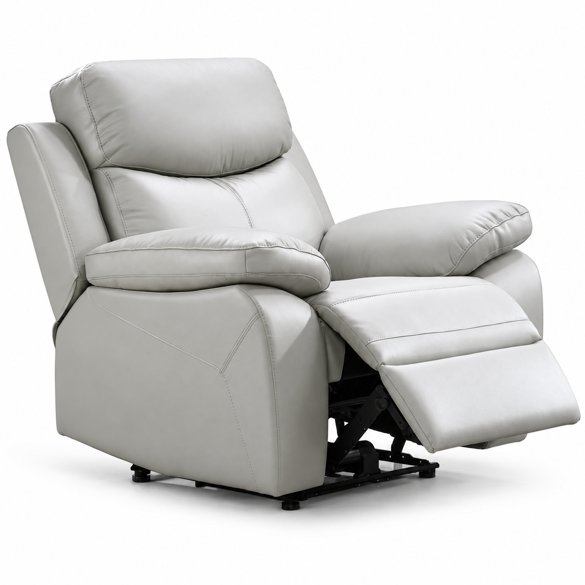Plush High-Back Leather-Match Power Recliner Chair with USB