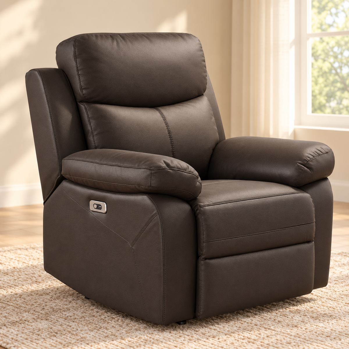 IF-8131 power recliner chair — upright closed position, single chair lifestyle image