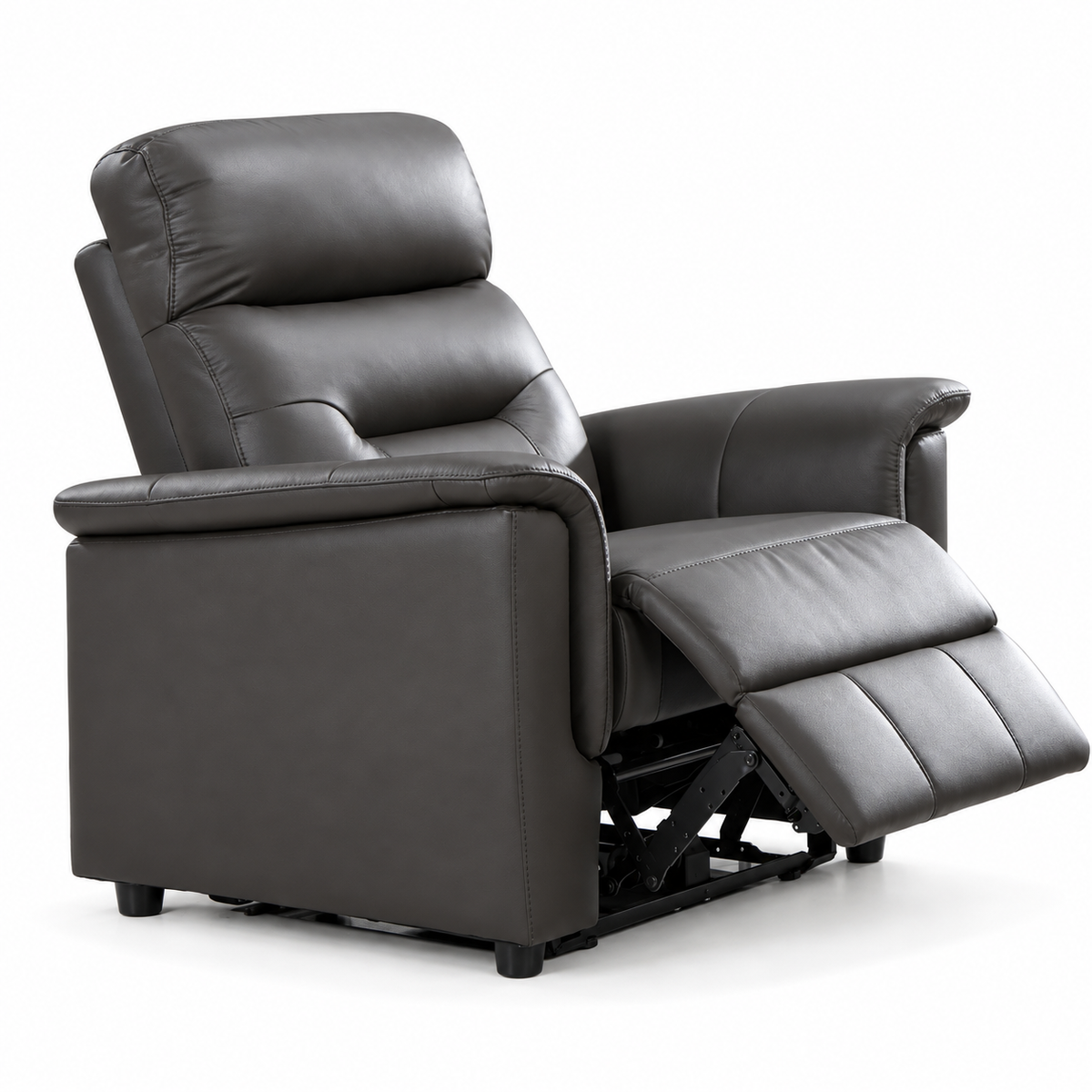 Deep-Cushion Leather-Match Power Recliner Chair with USB