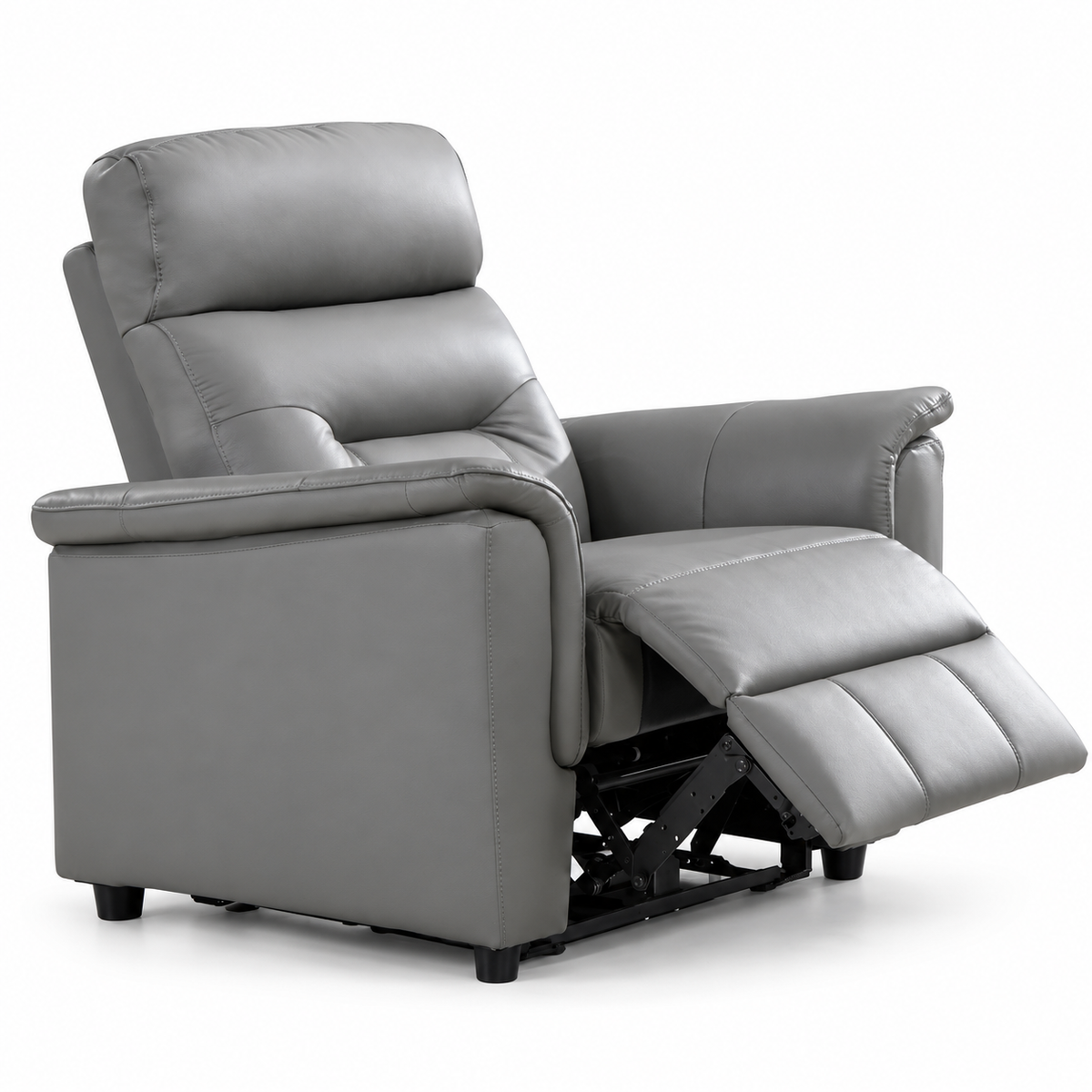 Deep-Cushion Leather-Match Power Recliner Chair with USB