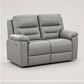 Power reclining loveseat – Light Grey Leather Match clean view