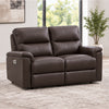 Power reclining loveseat – Chocolate Brown Leather Match lifestyle