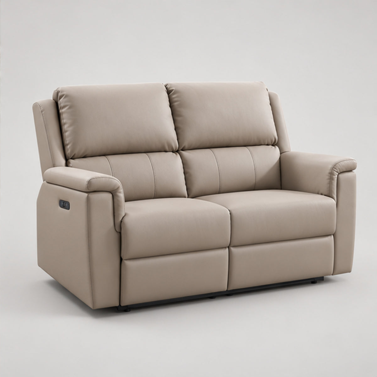 Modern Power Reclining Loveseat with USB Charging — Stone PU clean product image