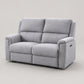 Modern Power Reclining Loveseat with USB Charging — Grey Fabric clean product image