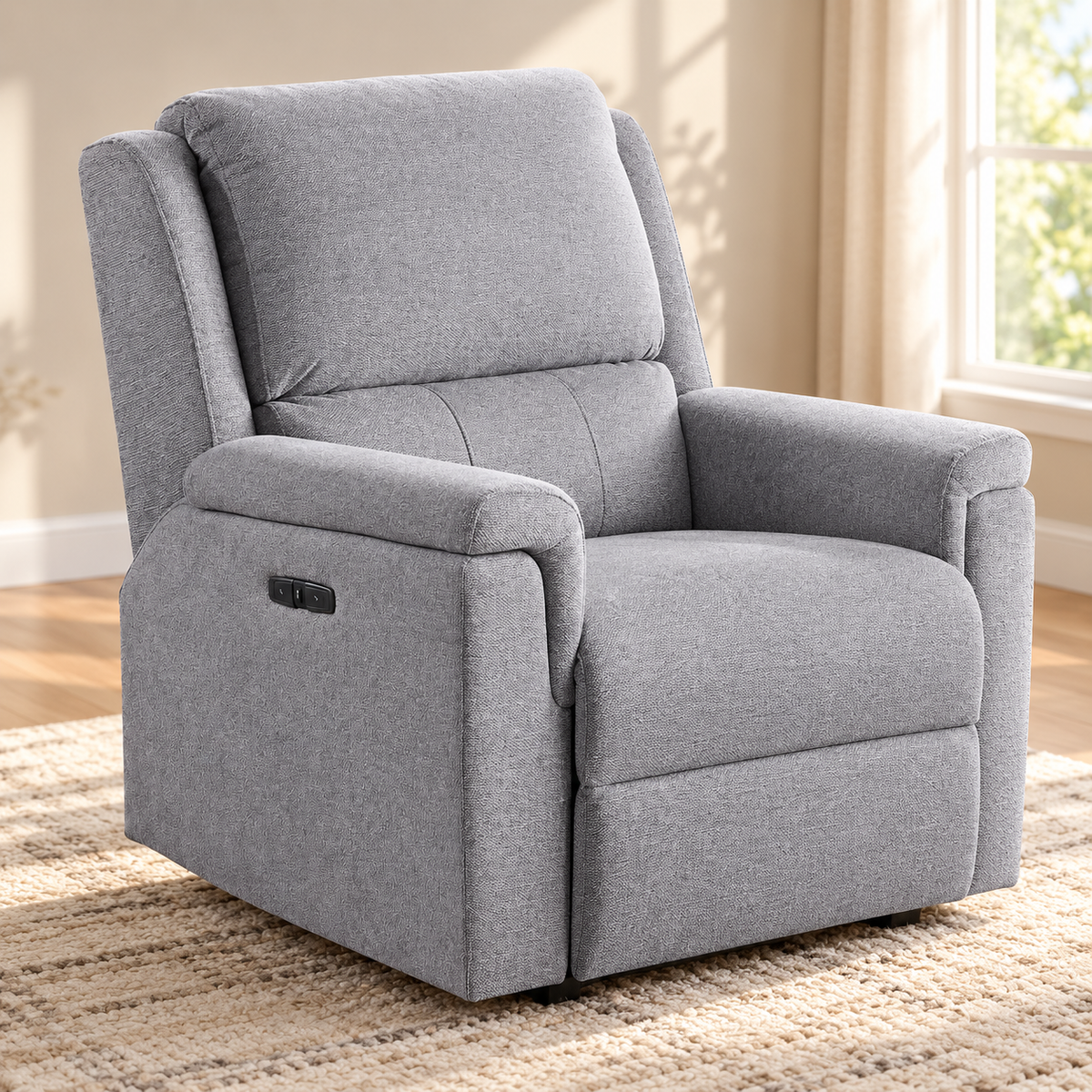 IF-8155 power recliner chair — upright closed position, single chair lifestyle image