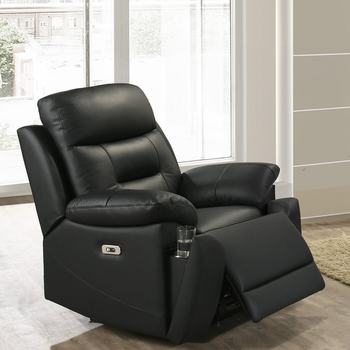 Modern Leather-Match Power Recliner Chair with USB & Hidden Cupholders – product image 4