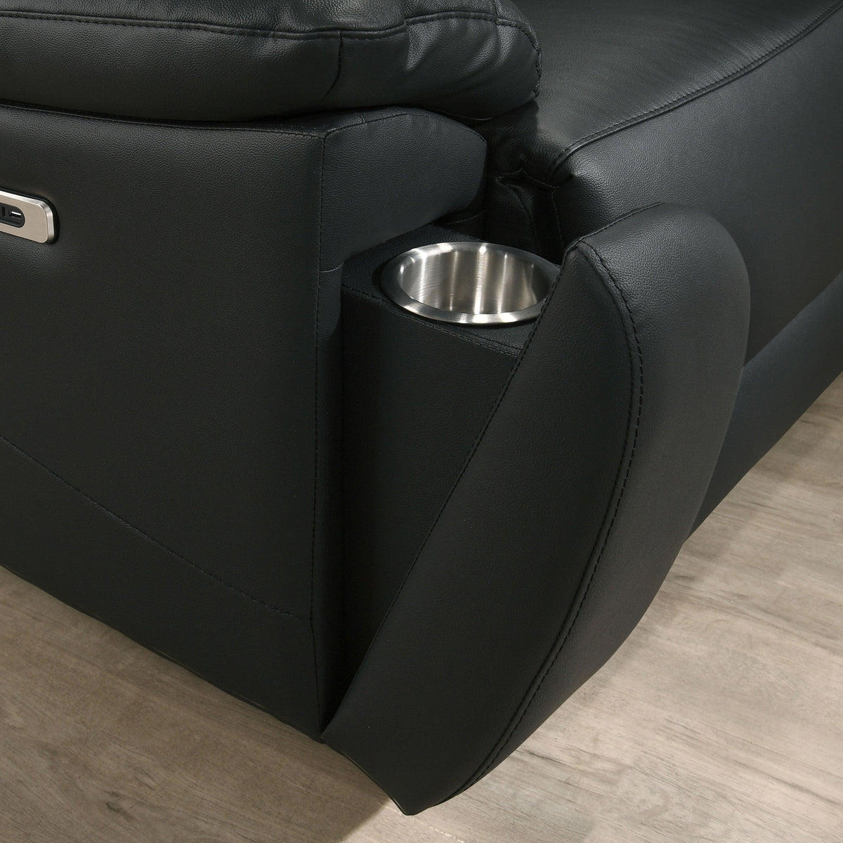 Modern Leather-Match Power Recliner Chair with USB & Hidden Cupholders – product image 5