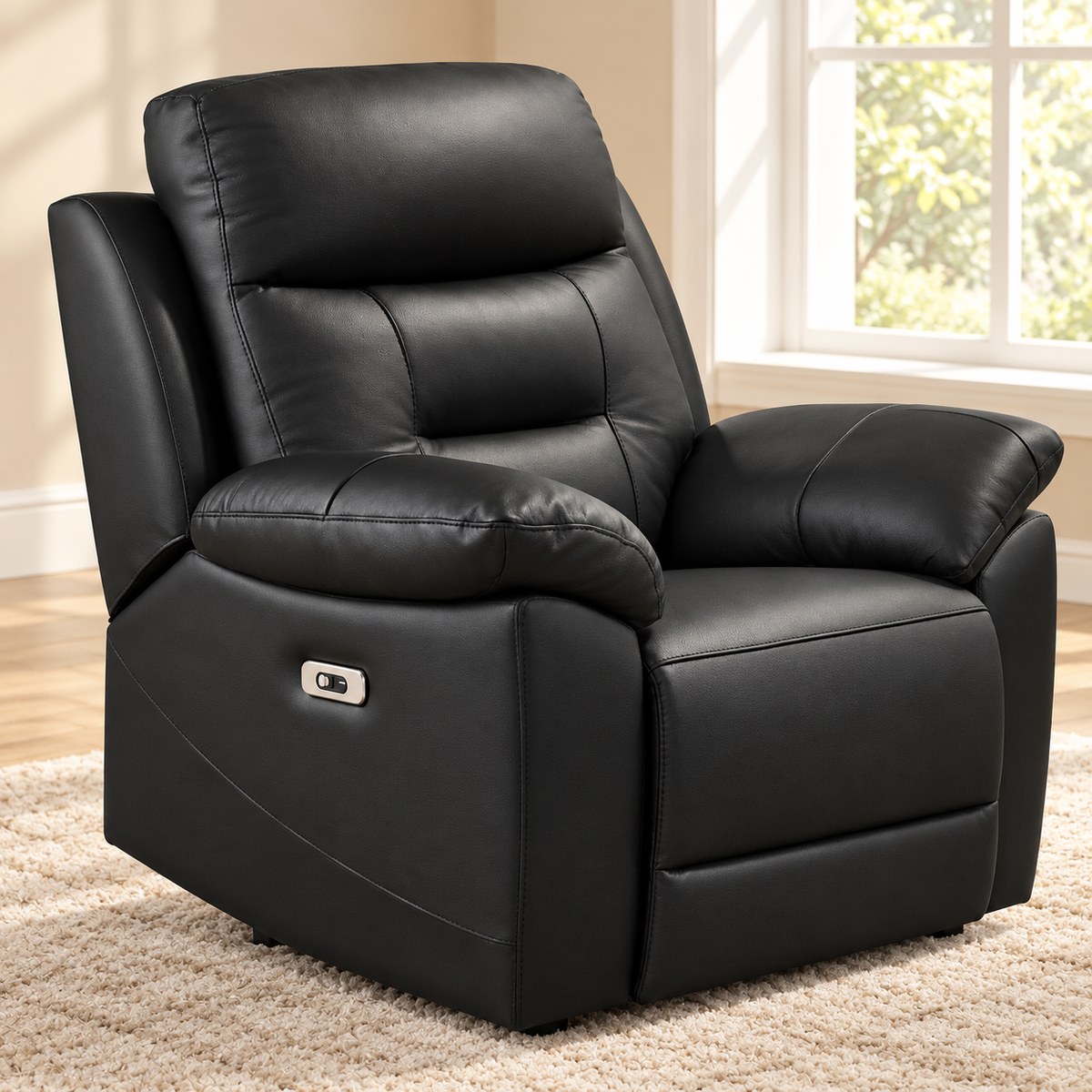 IF-8161 power recliner chair — upright closed position, single chair lifestyle image