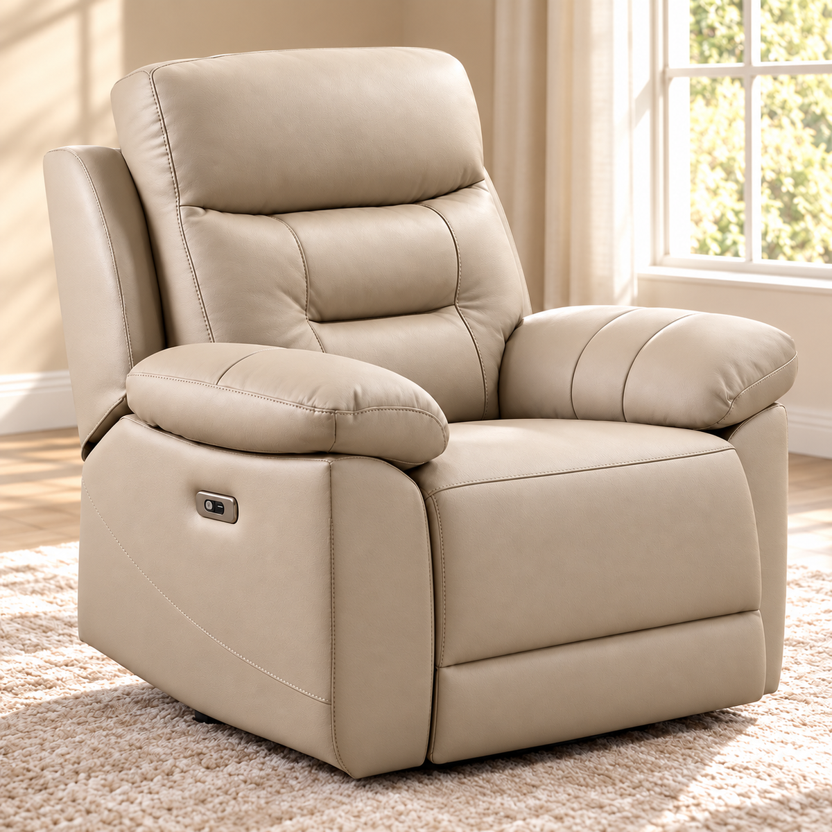 IF-8162 power recliner chair — upright closed position, single chair lifestyle image