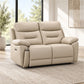 Modern Leather-Match Power Reclining Loveseat with USB & Hidden Cupholders — Soft Cream Beige Leather Match lifestyle