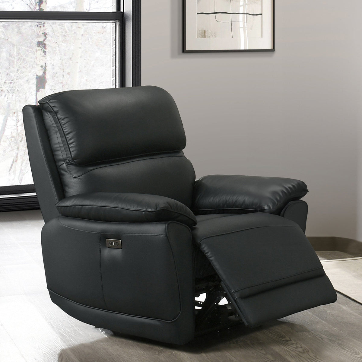 Modern Leather-Match Power Recliner Chair with USB Charging – product image 3