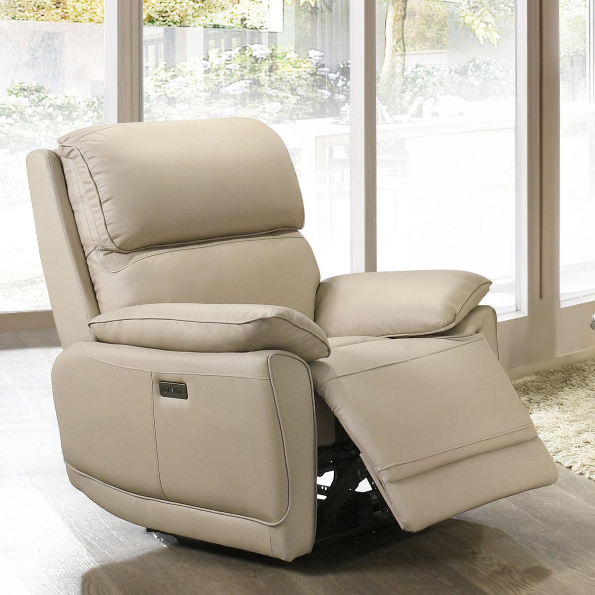 Modern Leather-Match Power Recliner Chair with USB Charging – product image 5